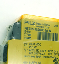 Lade das Bild in den Galerie-Viewer, Pilz 777580, PZE X4VP, Sicherheitsschaltgerät, 0,5/24VDC 4n/o fix