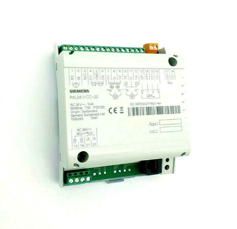 Siemens RXL24.1/CC-02, Raum-Controller für Kühldecken und Radiatoren