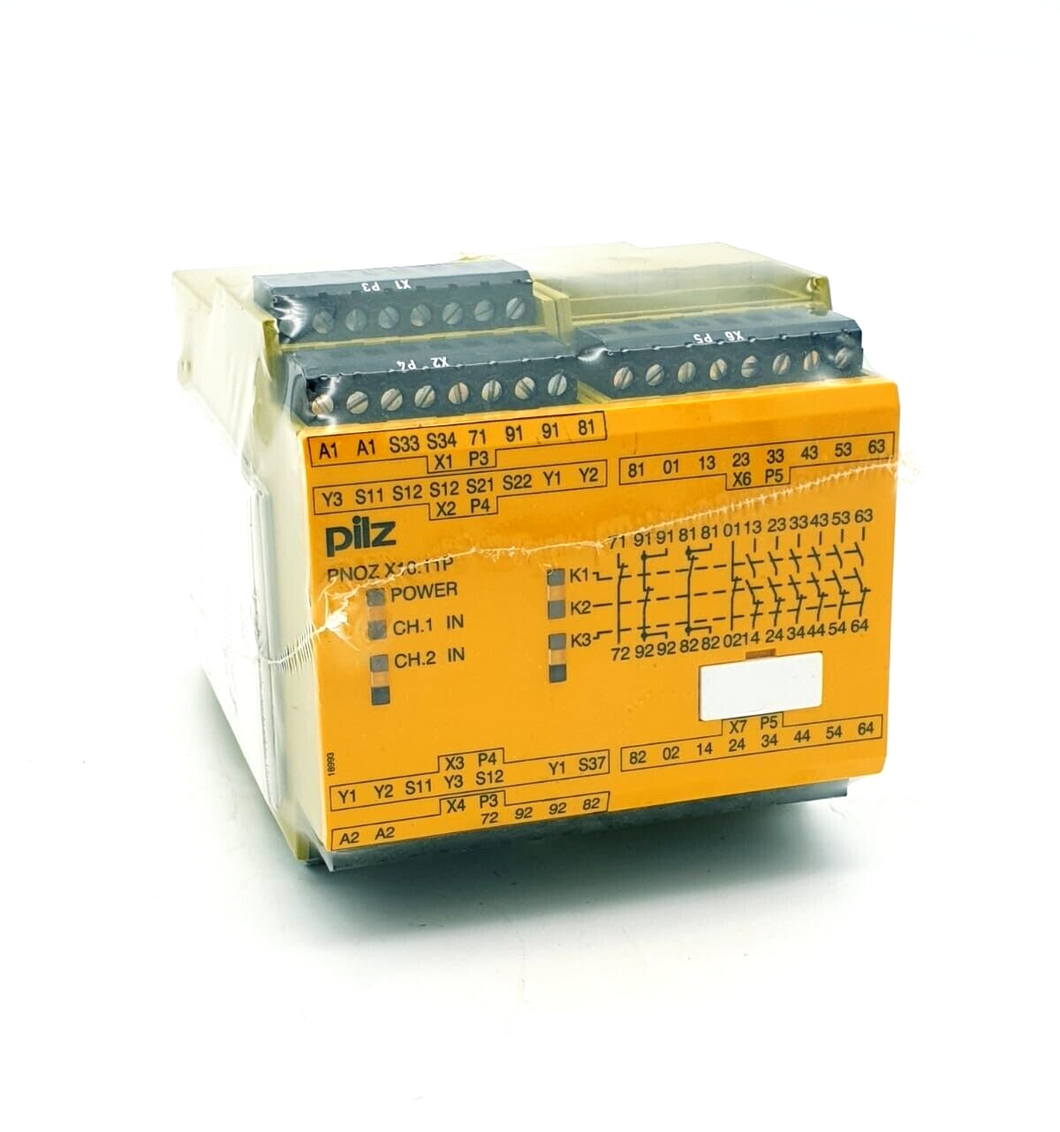Pilz 777750, PNOZ X10.11P, Sicherheitsschaltgerät, 24VDC 6n/o 4n/c 6LED
