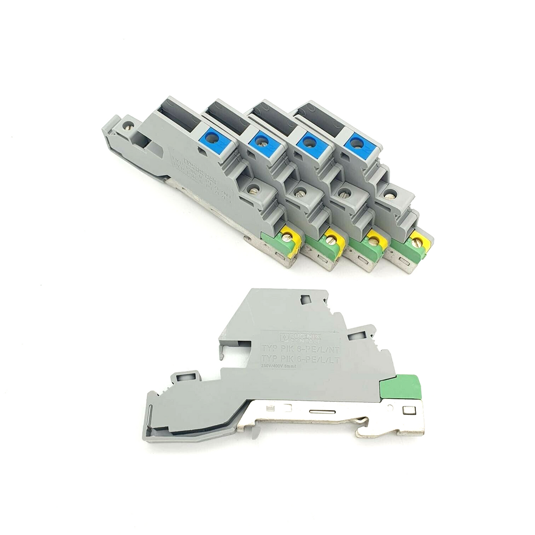 5x PHOENIX CONTACT 2714268 PIK 6-PE/L/NT Installationsklemme, grau