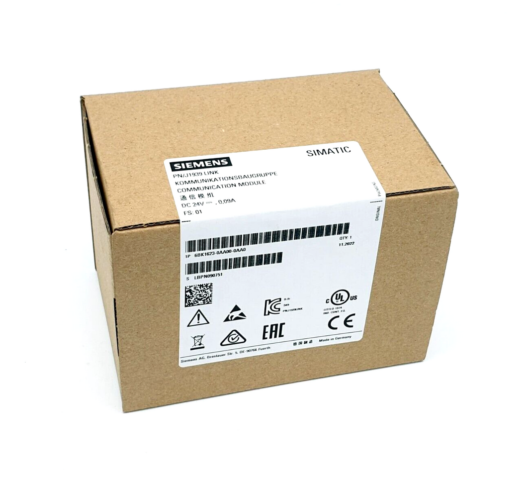 Siemens 6BK1623-0AA00-0AA0 SIMATIC PN/J1939 LINK, Netzübergang von Profinet